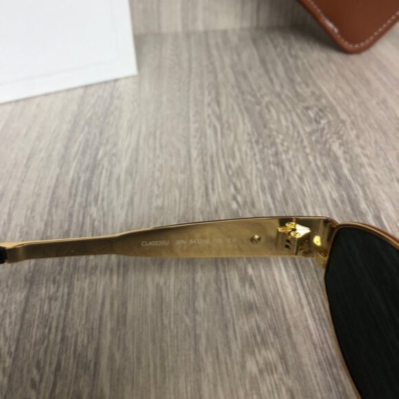 Celine Triomphe Gold Metal Oval Sunglasses - Picture 5 of 6